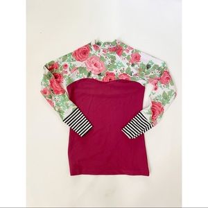 Anthropologie Seea Vintage Rose Rashguard